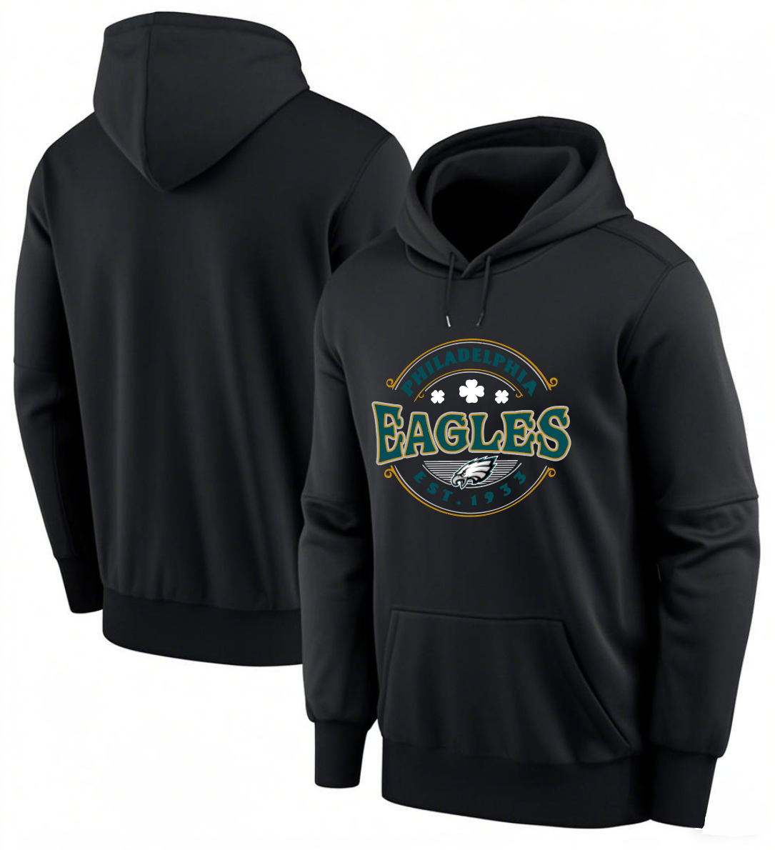 Men 2025 Philadelphia Eagles black hoodie style 24